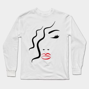 Woman Silhouette Long Sleeve T-Shirt